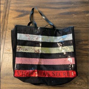 Victoria’s Secret Black Sparkle Tote Bag